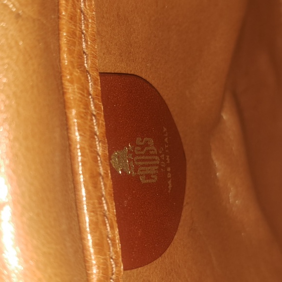 Vintage Mark Cross Quilted Leather  Vanity Bag-Cognac Brown-Made in Italy - Picture 3 of 7